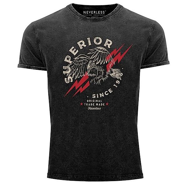 Neverless Print-Shirt Neverless® Herren T-Shirt Vintage Shirt Printshirt Su günstig online kaufen