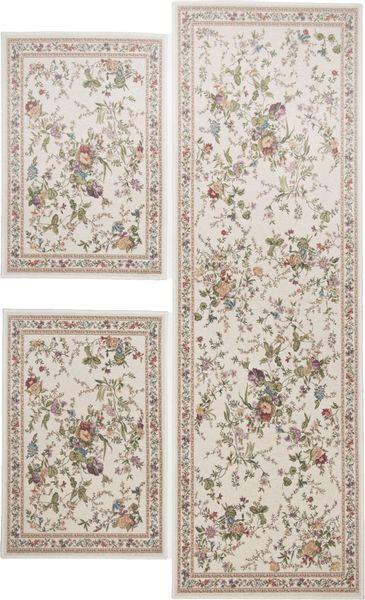 THEKO Bettumrandung "Flomi Sagrini" Höhe 3 mm 3 Stk. tlg. Läufer-Set, Flach günstig online kaufen