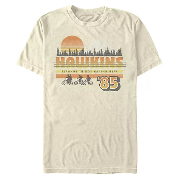 Netflix - Stranger Things - Hawkins Vintage Sunsnet - Männer T-Shirt günstig online kaufen