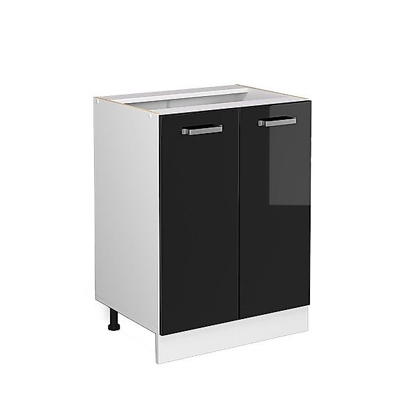 Vicco Schranksystem R-Line, Schwarz Hochglanz/Weiß, 60 günstig online kaufen