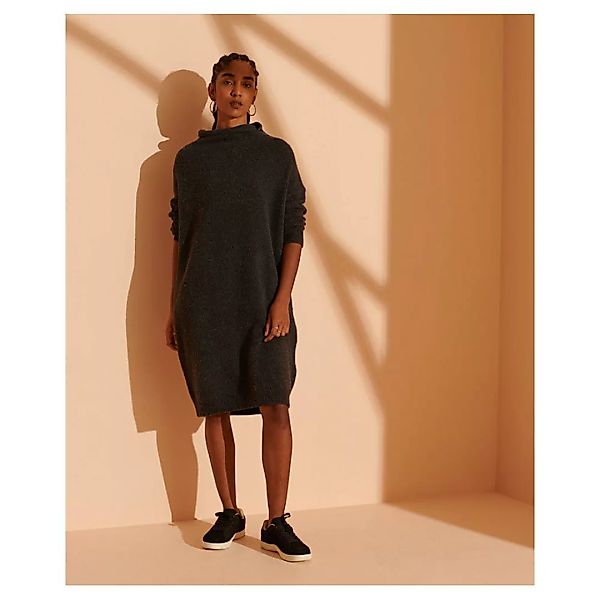 Superdry Isabella Funnel Kurzes Kleid XS Dark Charcoal Marl günstig online kaufen