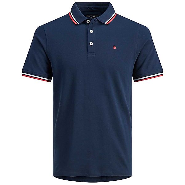 Jack&Jones Poloshirt aus Biobaumwolle Farbe blau Größe: 8XL günstig online kaufen