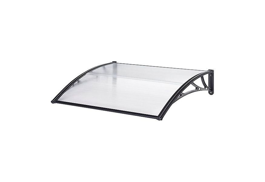 en.casa Vordach, »Mellerud« Überdachung 100 x 60 cm Schwarz/Transparent günstig online kaufen