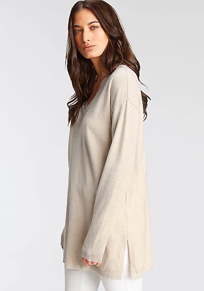 Laura Scott Strickpullover, mit Spitzen am Ausschnitt günstig online kaufen