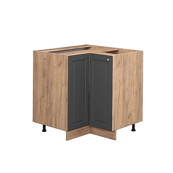 Vicco Eckunterschrank Fame-Line Anthrazit-Gold/Goldkraft Eiche 81 cm ohne A günstig online kaufen