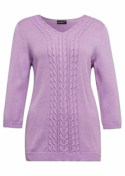 GOLDNER Rundhalspullover "Superweicher V-Pullover in Leichtstrick" günstig online kaufen