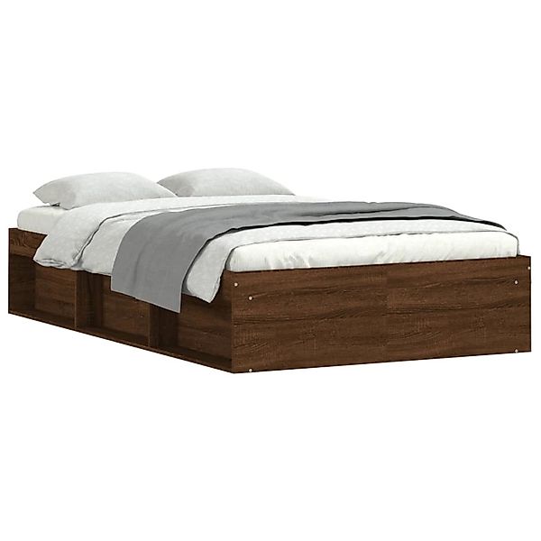 vidaXL Bettgestell Braun Eichen-Optik 120x200 cm1925836 günstig online kaufen