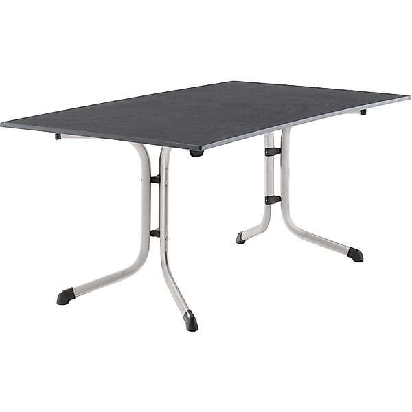 Sieger Klapptisch Quadratisch Silber/Graphit 95 cm x 165 cm günstig online kaufen