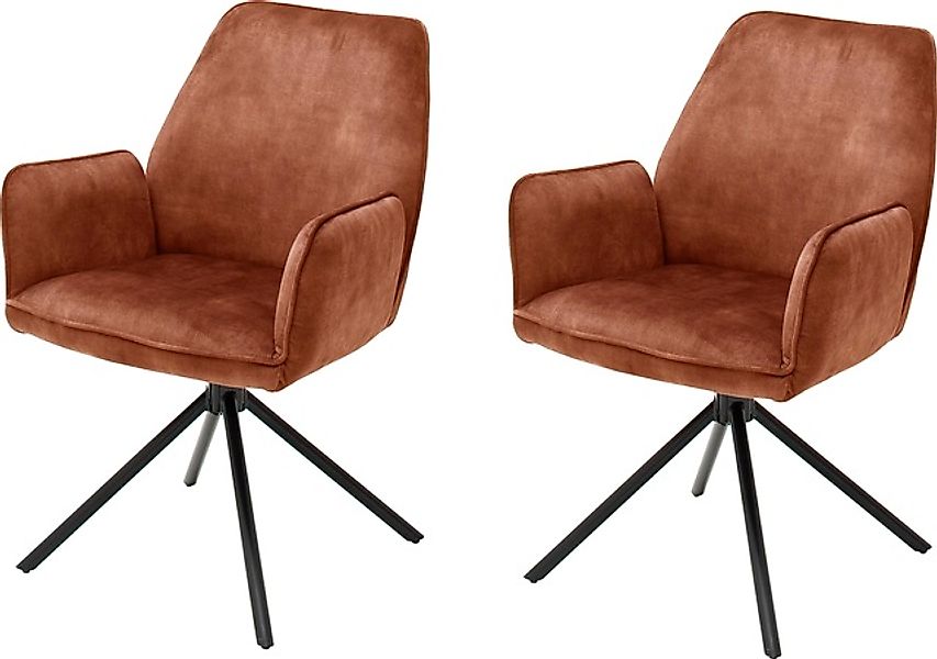 MCA furniture Esszimmerstuhl »Ottawa mit Armlehne« (Set) 2 Stk. Vintage Vin günstig online kaufen