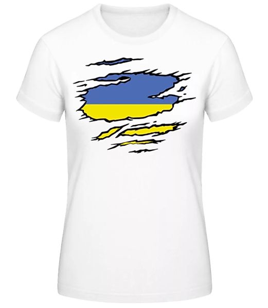 Zerrissene Flagge Ukraine · Frauen Basic T-Shirt günstig online kaufen
