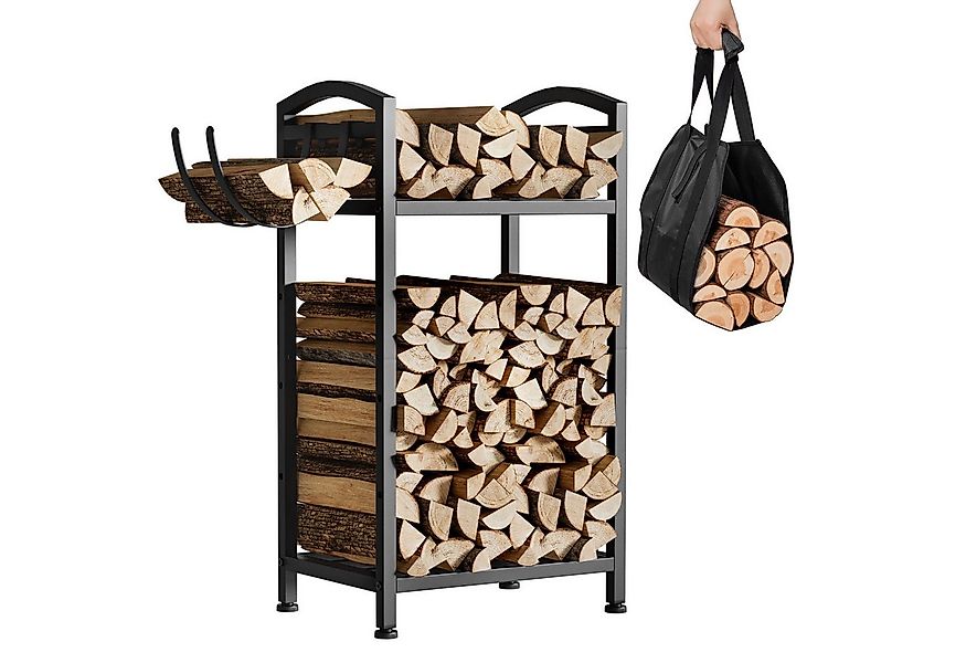 Yorbay Kaminholzregal aus Metall mit Tragetasche, Brennholz-Ständer & Trans günstig online kaufen