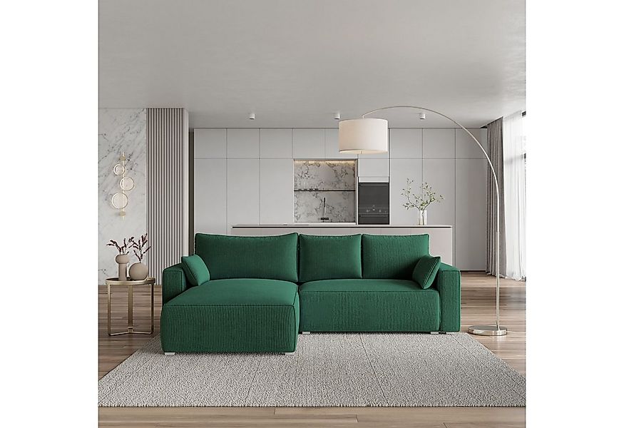 Masseno Ecksofa FORIL mit Schlaffunktion L-Form, Sofa mit Bettkasten günstig online kaufen