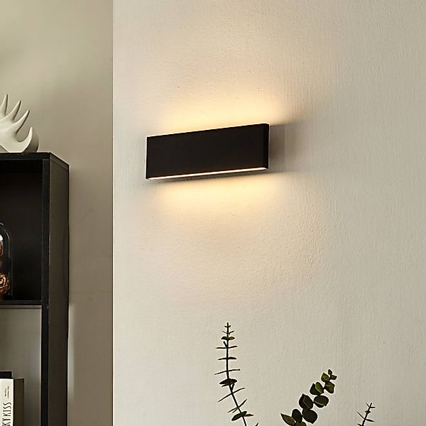 Lindby LED-Wandlampe Ignazia, 28cm, schwarz, Metall, up/down günstig online kaufen