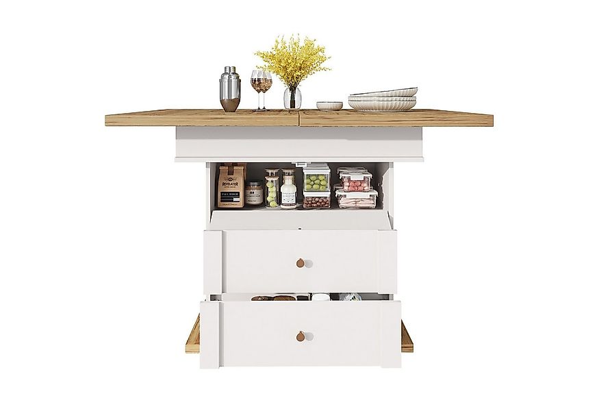 REDOM Esstisch Platzsparender Esstisch (Ausziehbarer Teleskoptisch 110-140 günstig online kaufen