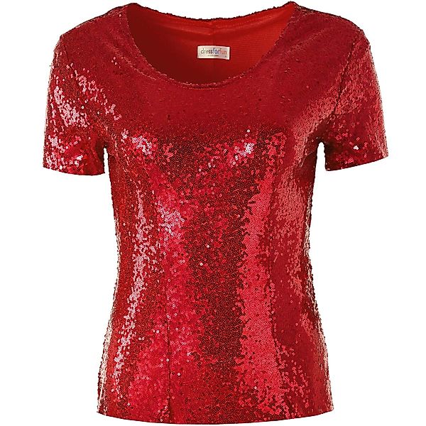 dressforfun T-Shirt Pailletten-Kurzarm-Shirt günstig online kaufen