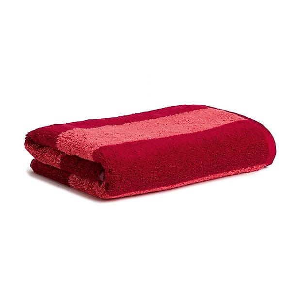 Möve Handtücher Superwuschel Blockstreifen - Farbe: ruby/coral - 021 - Hand günstig online kaufen