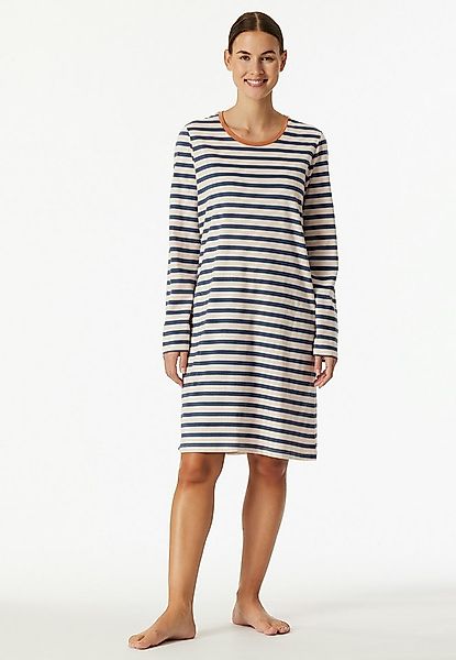 Schiesser Nachthemd Casual Essentials mit langen Ärmeln, seitlichen Taschen günstig online kaufen