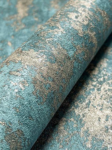 Newroom Vliestapete, Türkis Tapete Industrial Beton günstig online kaufen