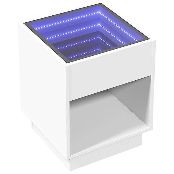 vidaXL Couchtisch mit Infinity-LED Weiß 40x40x50 cm 847644 günstig online kaufen
