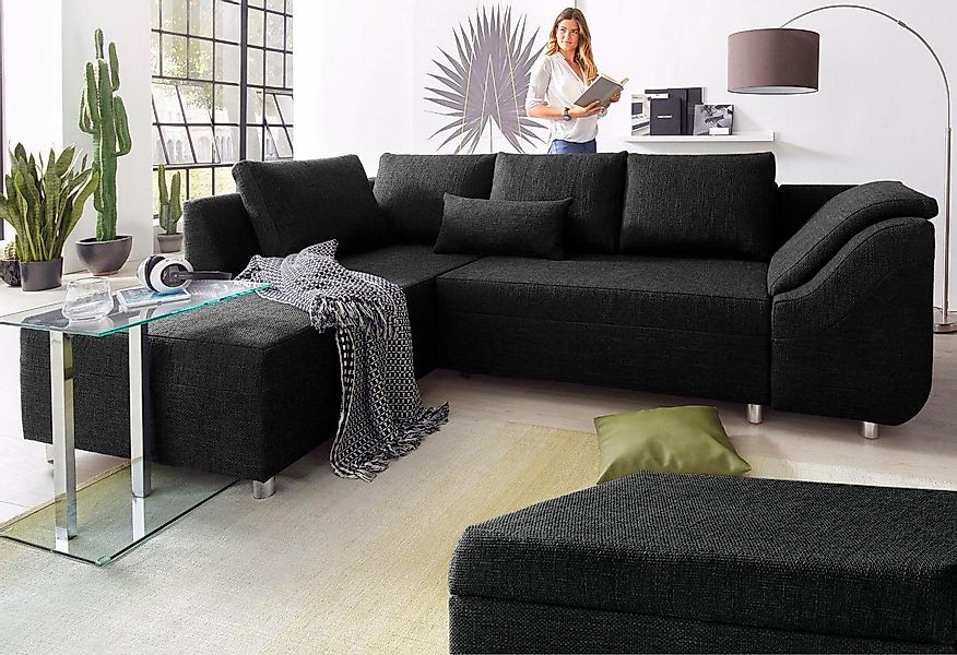 COLLECTION AB Ecksofa "Sally L-Form", mit und ohne Bettfunktion, inklusive günstig online kaufen