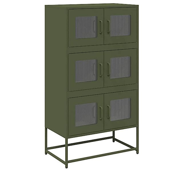 vidaXL Highboard Highboard Olivgrün 68x39x123 cm Stahl (1 St) günstig online kaufen