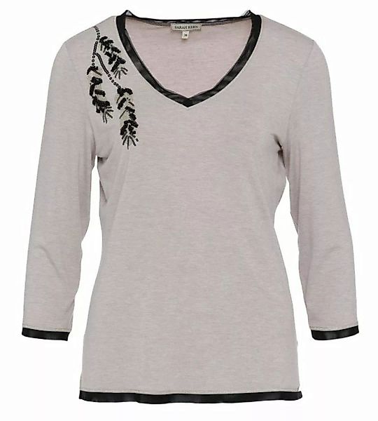 Sarah Kern T-Shirt 3/4-Arm-Bluse koerpernah mit Paillettenstickerei günstig online kaufen