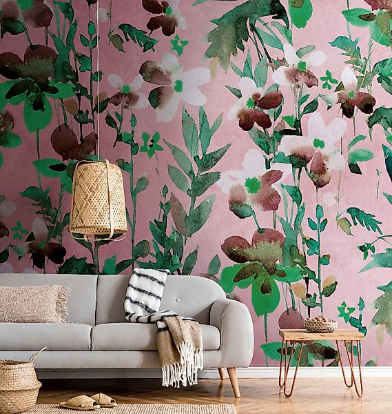 living walls Fototapete »The Wall«, geblümt-floral-natürlich, Fototapete Fl günstig online kaufen
