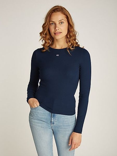 Tommy Jeans Langarmshirt TJW SLIM ESSENTIAL RIB LS mit Logostickerei günstig online kaufen