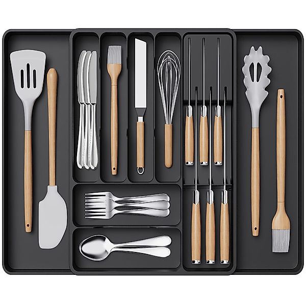 Lifewit Besteckeinsatz Erweiterbarer Besteckkasten mit herausnehmbarem günstig online kaufen