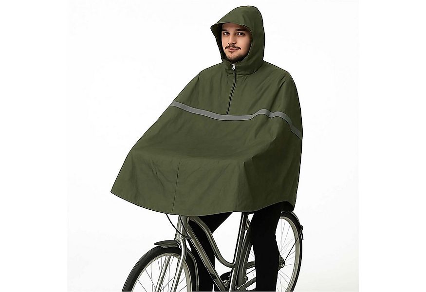 BURI Regenponcho Fahrradponcho Regencape Poncho Olivgrün unisex wasserdicht günstig online kaufen