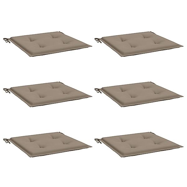 vidaXL Sitzauflage Gartenstuhl-Kissen 6 Stk. Taupe günstig online kaufen