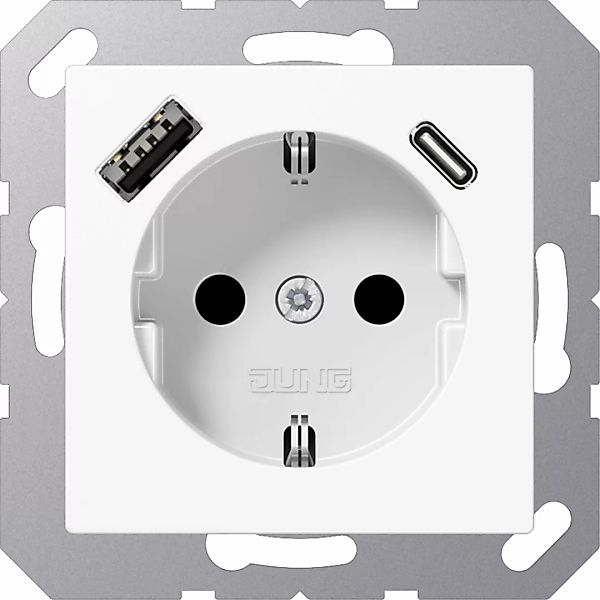 Jung SCHUKO Steckdose mit USB Typ AC A1520-15CAWW günstig online kaufen