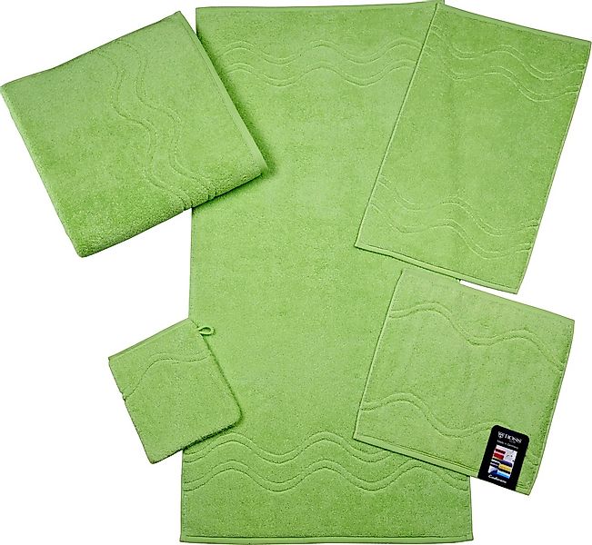 ROSS Gästehandtuch "Cashmere feeling" 100% Baumwolle, mit Wellen-Bordüre, g günstig online kaufen