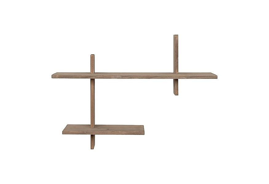 House Nordic Wandregal Ovada, in Hellbraun, Massivholz - 54x58x15cm (BxHxT) günstig online kaufen