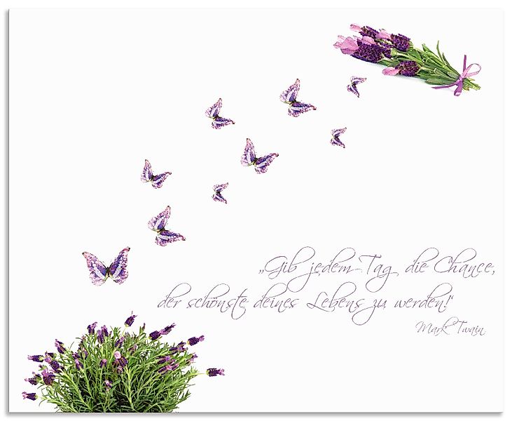 Artland Küchenrückwand »Lila Schmetterlinge an Lavendel«, (1 tlg.), Alu Spr günstig online kaufen