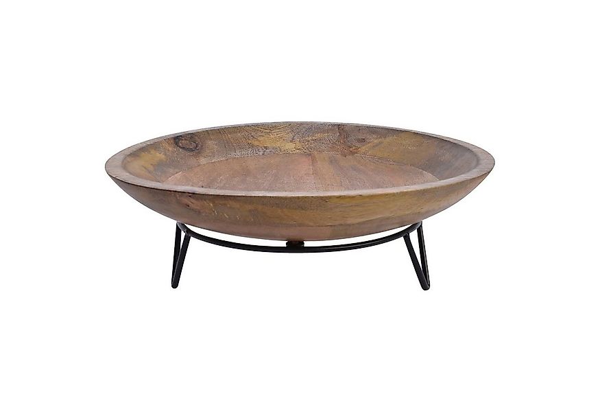 Dekoschale DEDALUS, Dekoschale, Mangoholz, Metallgestell, Braun, Schwarz, Ø günstig online kaufen