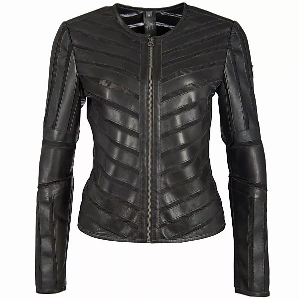 Mauritius Lederjacke "MWSuri" im Materialmix, Mesh-Einsätze günstig online kaufen
