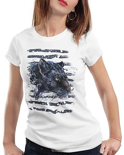 style3 T-Shirt Schwarzer Panther berglöwe zoo dschungel günstig online kaufen