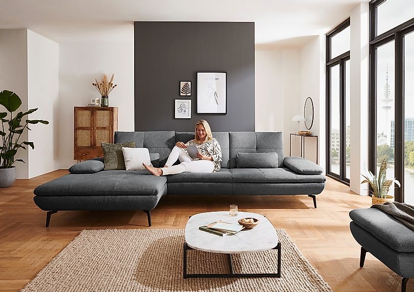 Die PlanBar Ecksofa "MP-IN23002 L-Form" wahlweise mit Armteil- und Sitztief günstig online kaufen