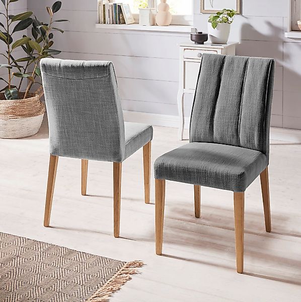 INOSIGN Esszimmerstuhl (Set) 2 Stk. Struktur (100% Polyester) Rückenlehne m günstig online kaufen