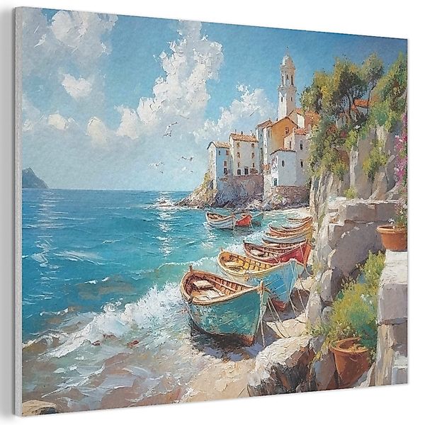 MuchoWow Gemälde Boote - Felsen - günstig online kaufen