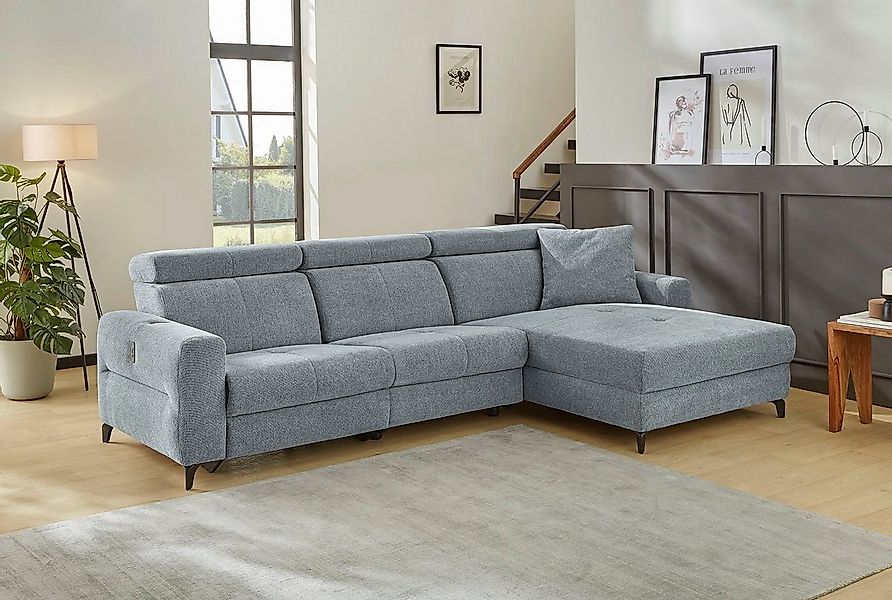 Jockenhöfer Gruppe Ecksofa Monaco L-Form mit elektromotorischer Relaxfunkti günstig online kaufen