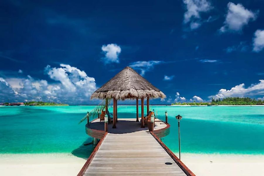 Papermoon Fototapete »Boat Jetty Maldives« günstig online kaufen