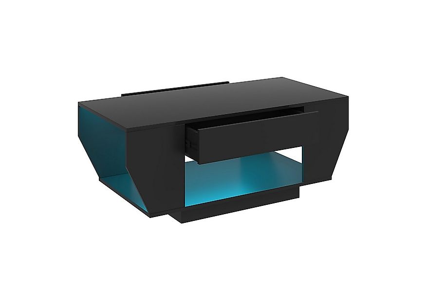 radelldar Couchtisch Wohnzimmertisch mit 2 Schubladen hochglanz,106x50x41cm günstig online kaufen