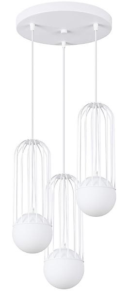 SOLLUX lighting Pendelleuchte »Pendelleuchte BRINA 3P Weiß«, 3 flammig, Leu günstig online kaufen