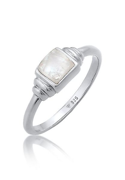 Elli Premium Fingerring Mondstein Quadrat Vintage 925 Silber günstig online kaufen