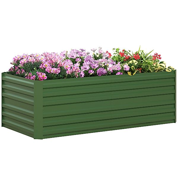 Outsunny Hochbeet aus Stahl, steckbar (Pflanzkasten, günstig online kaufen