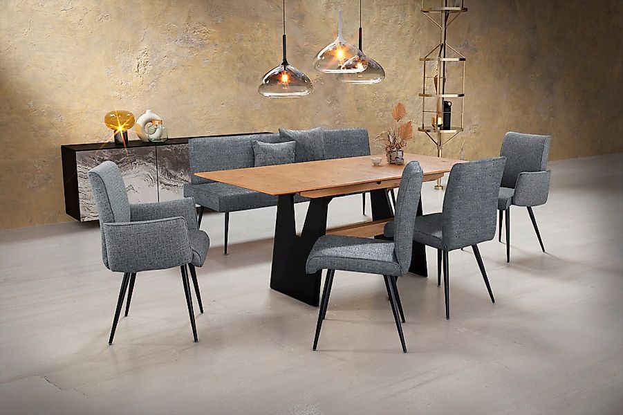 K+W Komfort & Wohnen Essgruppe "Giacomo I" 6 Stk. tlg. 2 Stühle und 2 Armle günstig online kaufen