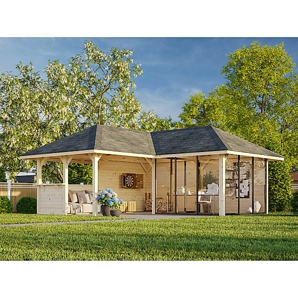Palmako Pavillon Bianca Set 210 Slide 588 x 588 cm Lackiert Weiß FSC® günstig online kaufen
