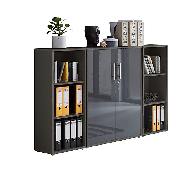 moebel-dich-auf Aktenschrank OFFICE EDITION (Set 2, abschließbar, Metallgri günstig online kaufen